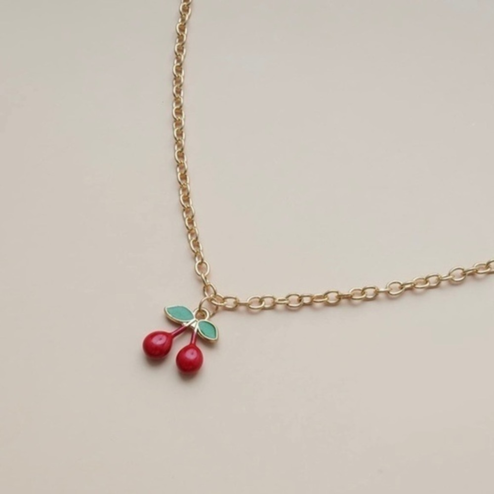 3/$30 🍒 Cherry Charm Necklace - Picture 3 of 4